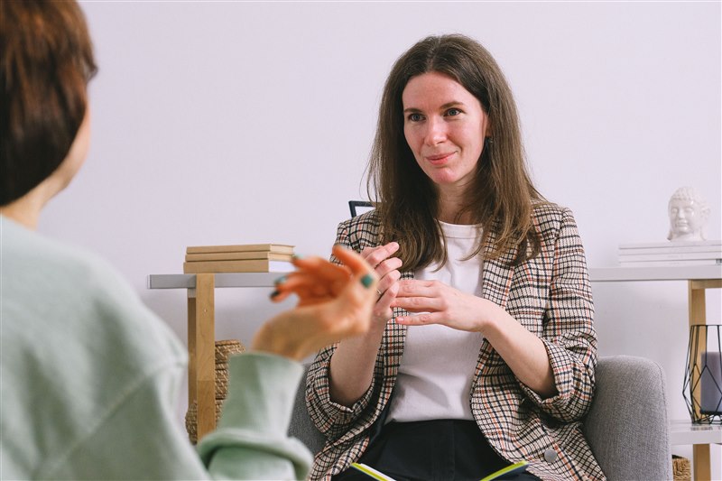An experienced therapist in her private practice office