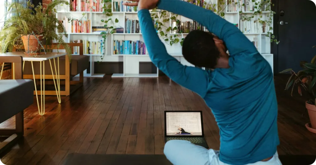A man doing Yoga