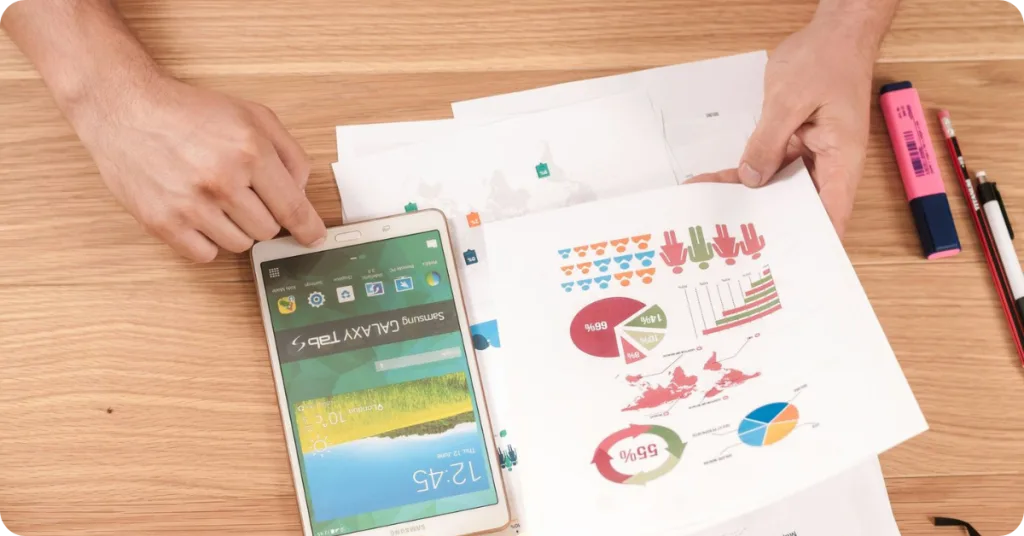 Infographics on the desk